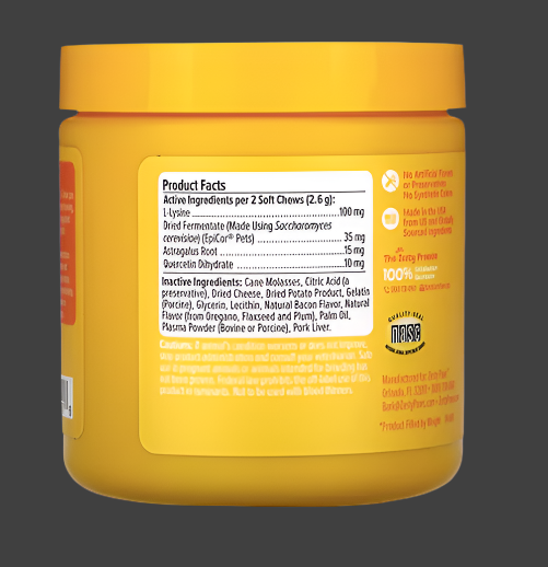 Zesty Paws, Aller-Immune Bites, Immune System, For Cats, All Ages, Bacon, 60 Soft Chews, 2.7 oz (78 g), Exp"05/2026