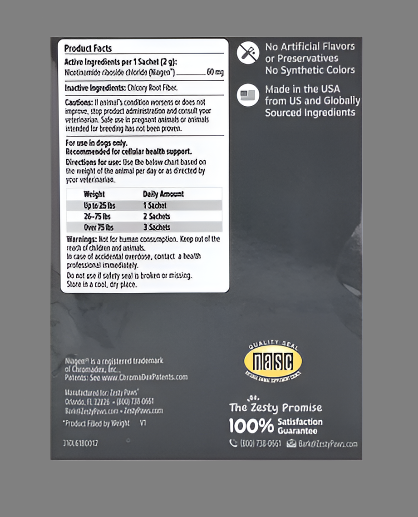 Zesty Paws, Healthy Aging, NAD+ Precursor, For Dogs, 30 Sachets, 2.1 oz (60 g), Expiry"11/2025
