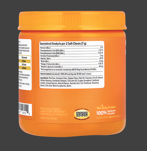 Zesty Paws, Skin & Coat Bites, For Dogs, All Ages, Chicken, 90 Soft Chews, 11.1 oz (315 g), Expiry"05/2026