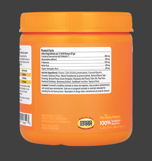 Zesty Paws, Urinary Tract Bites, For Dogs, All Ages, Bacon, 90 Soft Chews, 11.1 oz (315 g), Expiry"05/2026