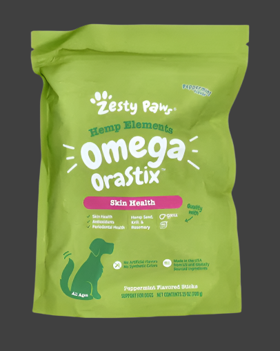 Zesty Paws, Hemp Elements, Omega Orastix, For Dogs, All Ages, Peppermint , 25 oz (709 g) Expiry"05/2025