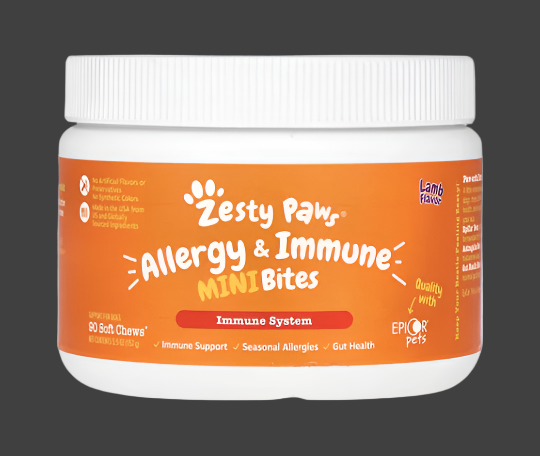 Zesty Paws, Allergy & Immune Mini Bites, For Dogs, Lamb, 90 Soft Chews, 5.5 oz (157 g) Expiry"11/2025