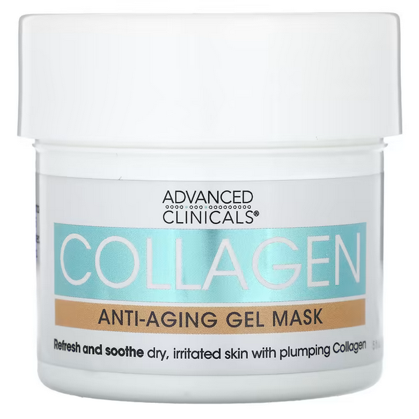 Advanced Clinicals, Collagen, Anti-Aging Gel Beauty Mask, 5 fl oz (148 ml)