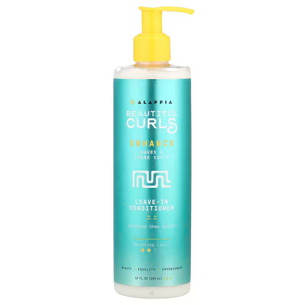 Alaffia, Beautiful Curls, Enhance, Leave-In Conditioner, Waves and Loose Curls, Unrefined Shea Butter, 12 fl oz (354 ml)