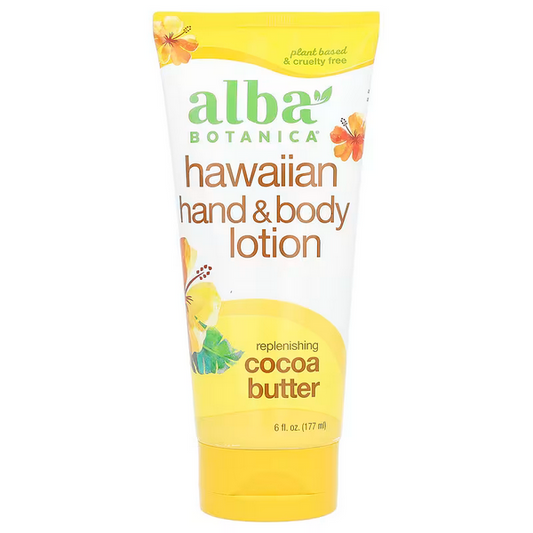 Alba Botanica, Hawaiian Hand & Body Lotion, Cocoa Butter, 6 fl oz (177 ml)